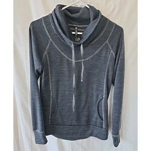 KUHL LEA Women's Funnel Cowl Neck Pullover Dark Gray‎ Size S Pockets Thumb Holes